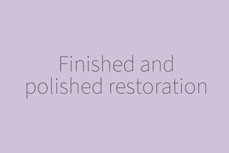 The finished restoration