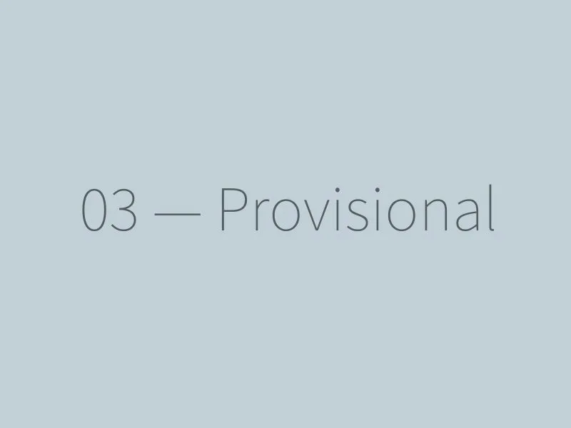The provisional