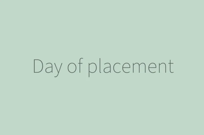 The radiograph at placement