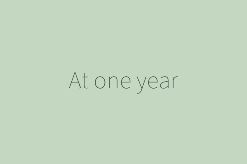 The radiograph at one year