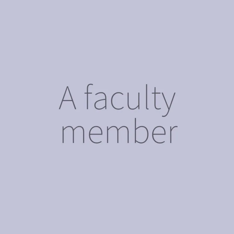 A faculty member at the chair